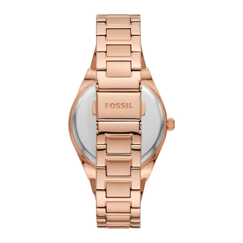 Fossil Women Scarlette Three-Hand Rose Gold-Tone Stainless Steel Watch ES5277