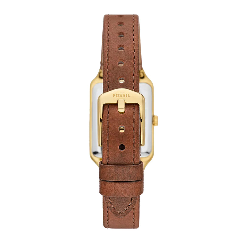 Fossil Women's Raquel Three-Hand Date Medium Brown LiteHide™ Leather Watch  ES5303