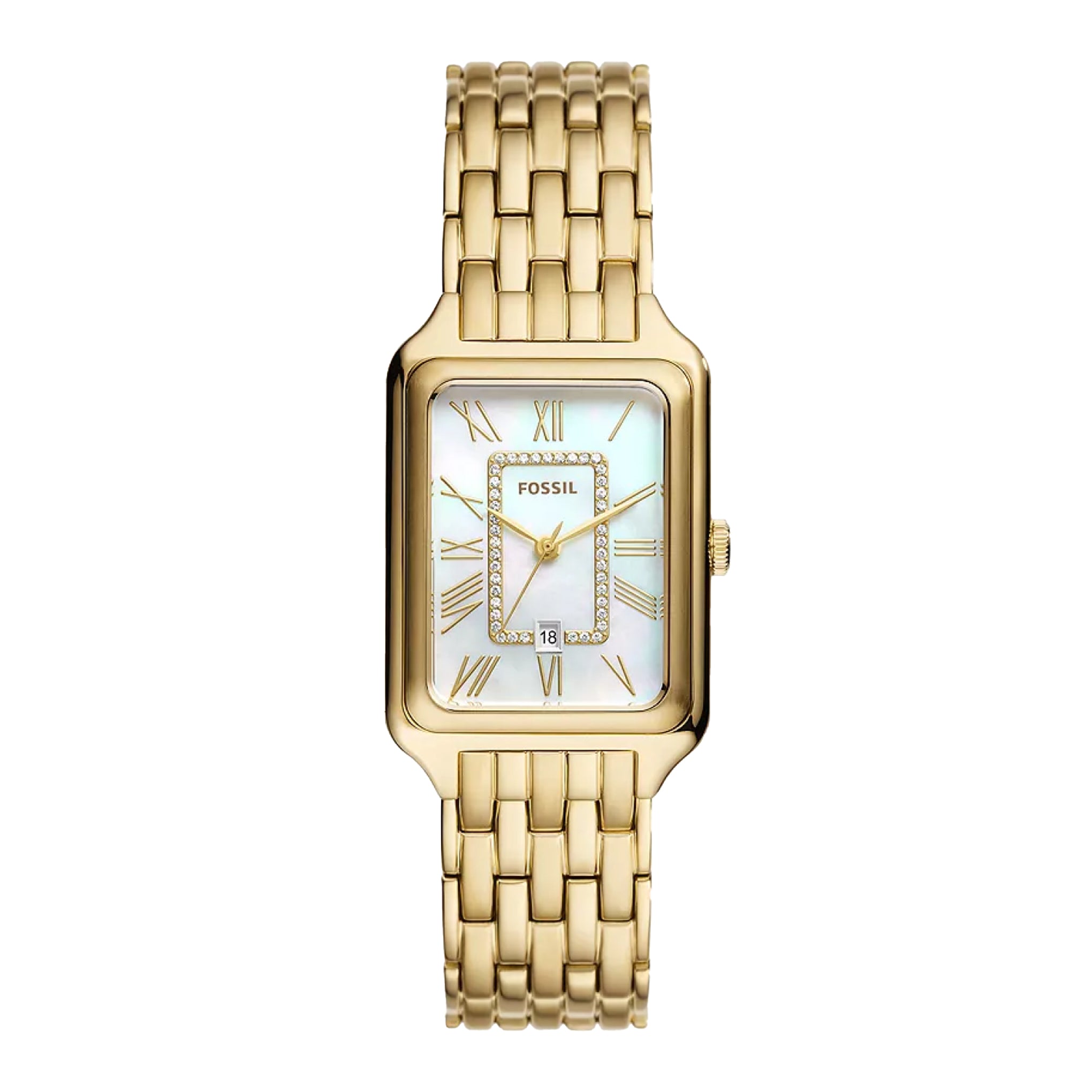 Fossil Women's Raquel Three-Hand Date Gold-Tone Stainless Steel Watch