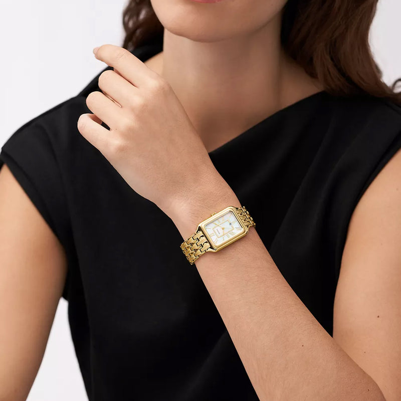 Fossil Women's Raquel Three-Hand Date Gold-Tone Stainless Steel Watch ES5304