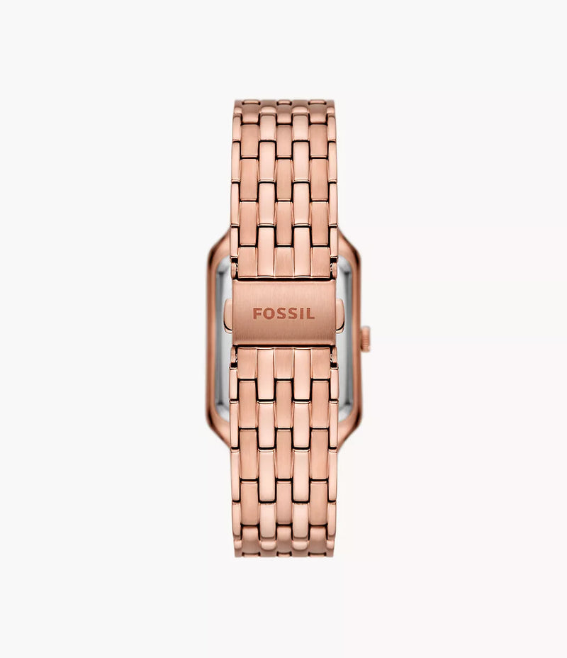 Fossil Women Raquel Three-Hand Date Rose Gold-Tone Stainless Steel Watch ES5323