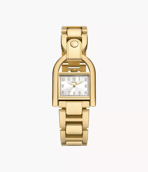 Fossil Women Harwell Three-Hand Gold-Tone Stainless Steel Watch ES5327