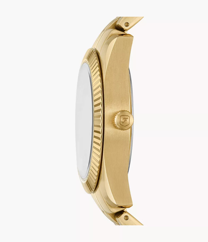 Fossil Women Scarlette Three-Hand Date Gold-Tone Stainless Steel Watch ES5338