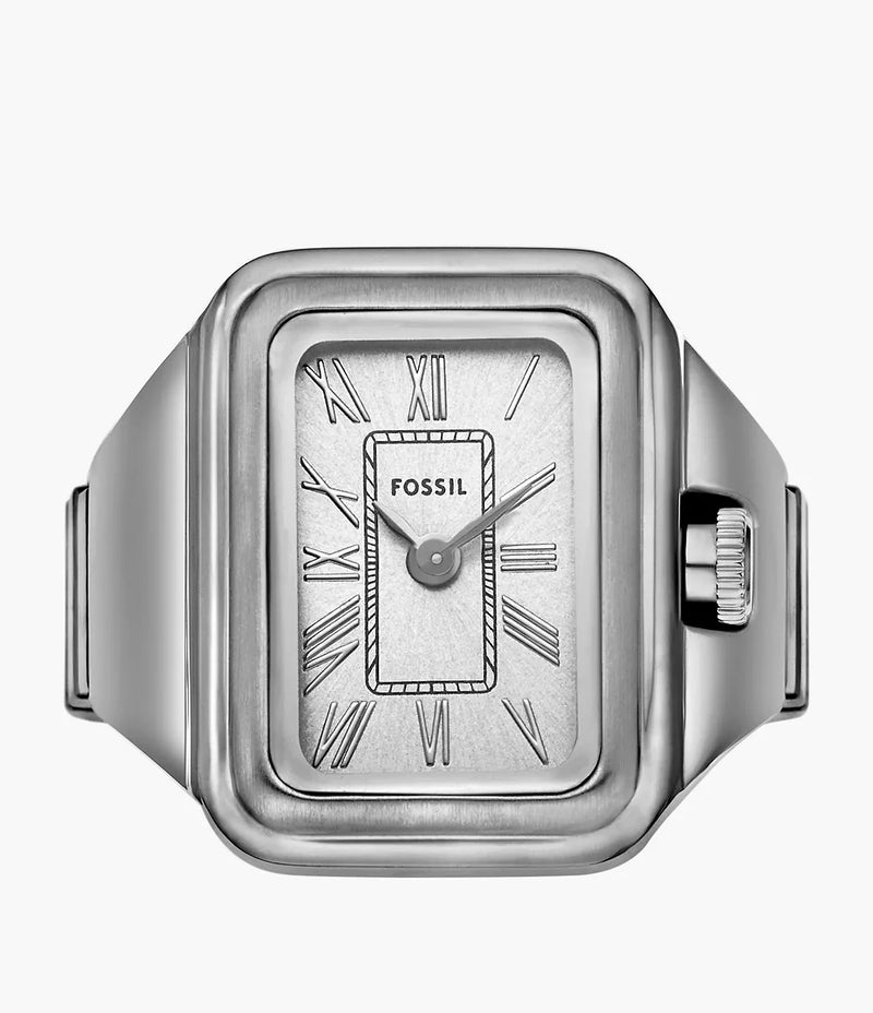 Fossil Women Raquel Watch Ring Two-Hand Stainless Steel ES5344