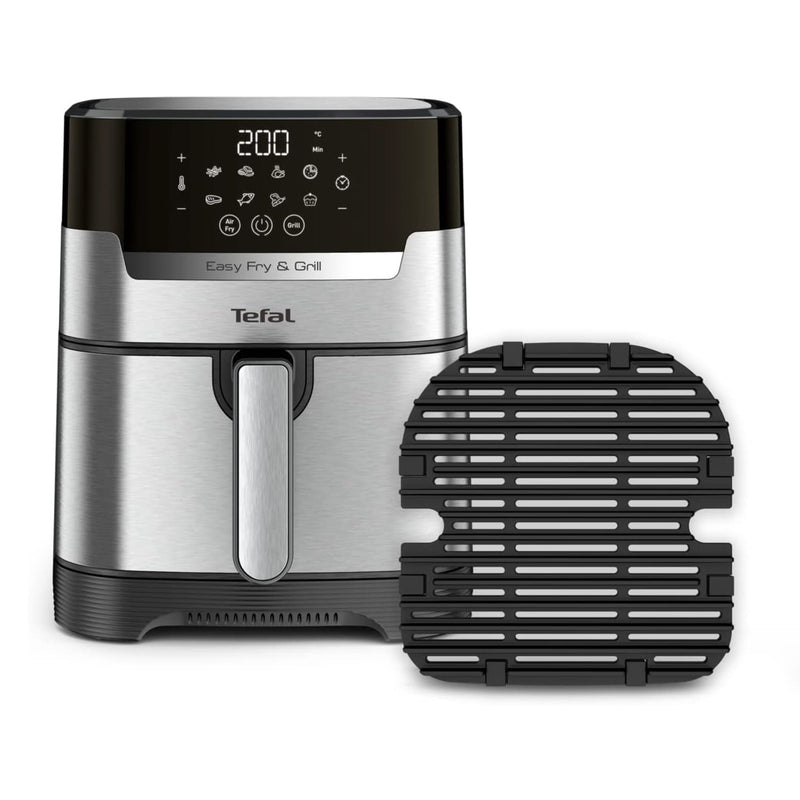 TEFAL Air Fryer | Easy Fry & Grill Digital 2-in-1 |4.2 L Capacity | 1550 W | Healthy Cooking | Air Fry + Grill | 8 Automatic Programs |Adjustable Temperature | Timer | 2 Years Warranty | EY505D27