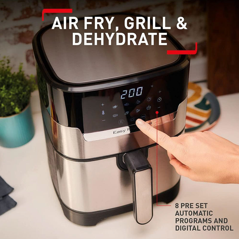 TEFAL Air Fryer | Easy Fry & Grill Digital 2-in-1 |4.2 L Capacity | 1550 W | Healthy Cooking | Air Fry + Grill | 8 Automatic Programs |Adjustable Temperature | Timer | 2 Years Warranty | EY505D27