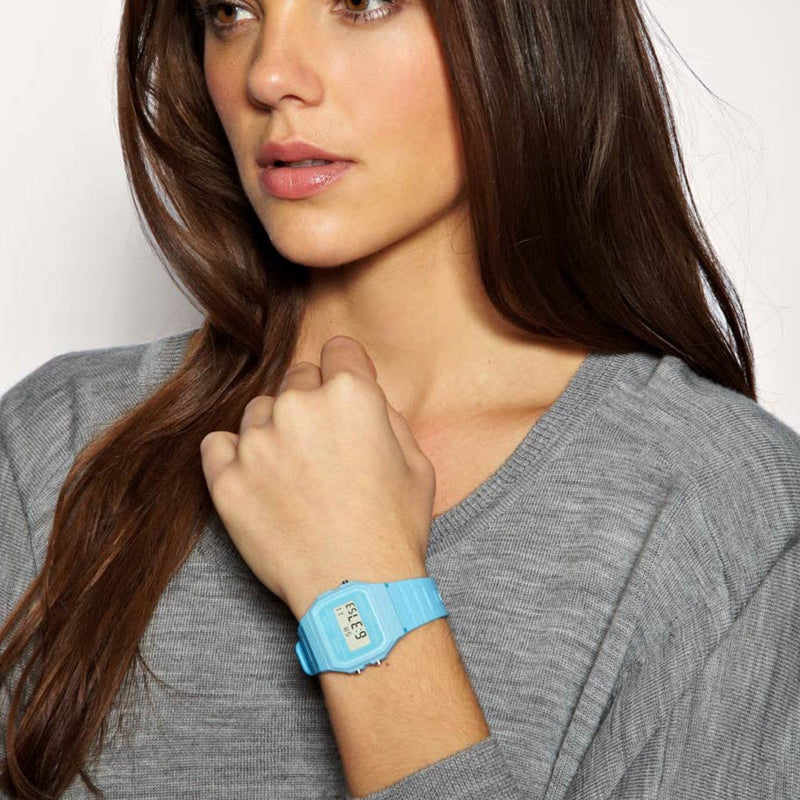Casio Women's Water Resistant Digital Blue Resin Band Wrist Watch F-91WC-2A