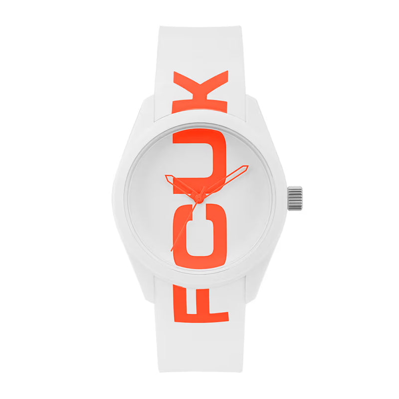 French Connection Analog White Plastic Unisex Watch FC150W