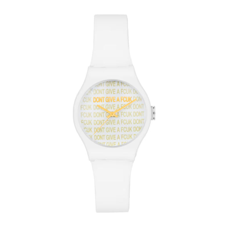 French Connection Analog White Silicone Women Watch FC173W