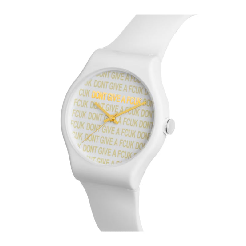 French Connection Analog White Silicone Women Watch FC173W