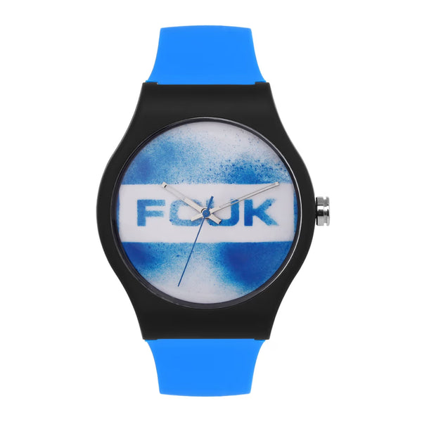 French Connection Analog Blue Silicone Women Watch FC176U