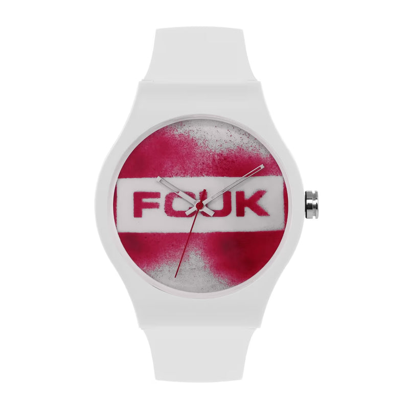 French Connection Analog White Silicone Women Watch FC176W.R