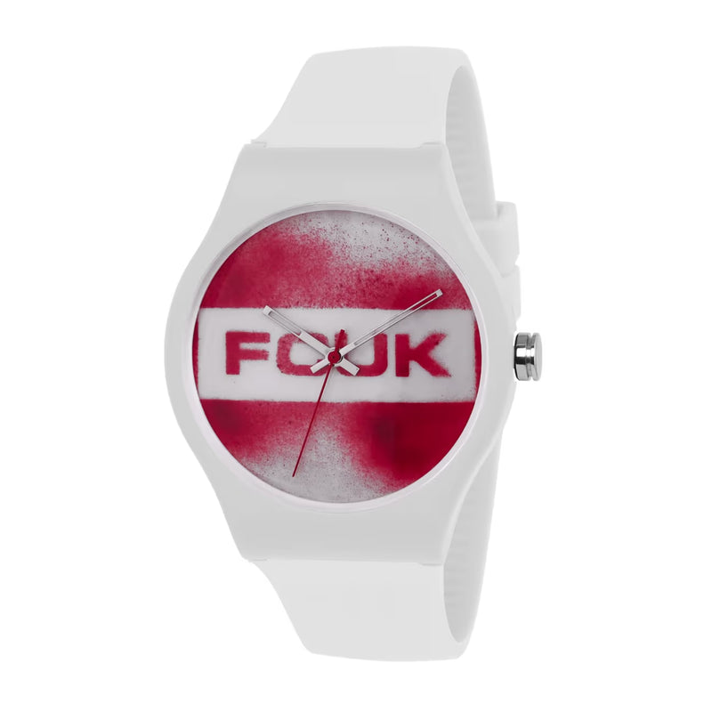 French Connection Analog White Silicone Women Watch FC176W.R