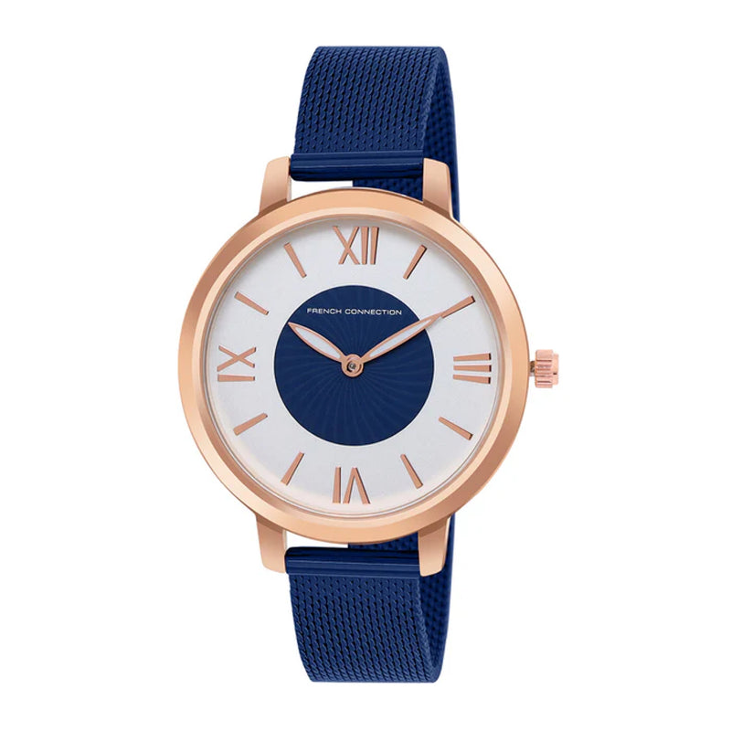 French Connection Analog Blue Stainless Steel Women's Watch FCN00027C