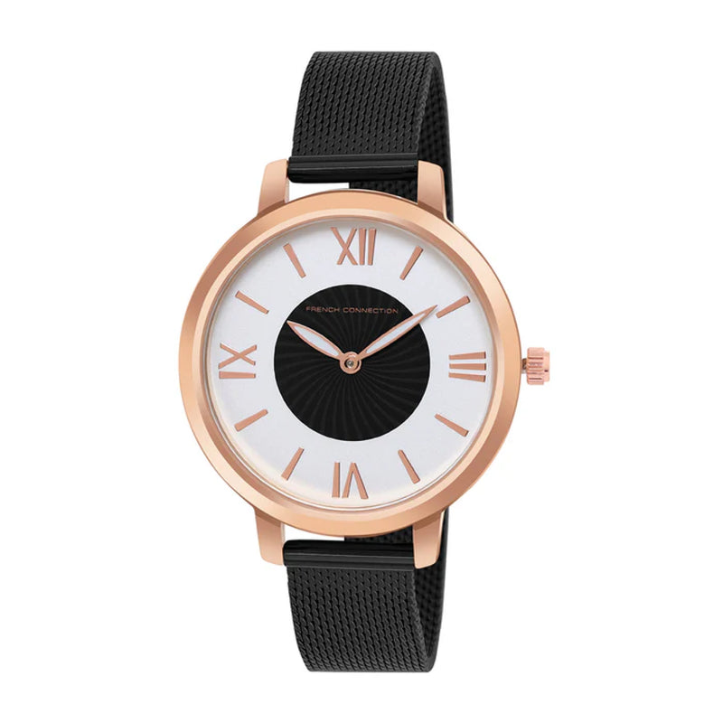 French Connection Analog Black Stainless Steel Women's Watch FCN00027D