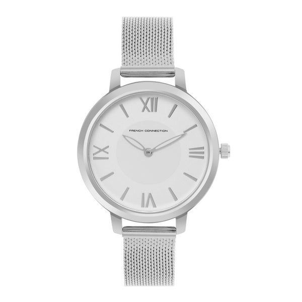 French Connection Women's Analog Silver Stainless Steel Watch FCN00027E