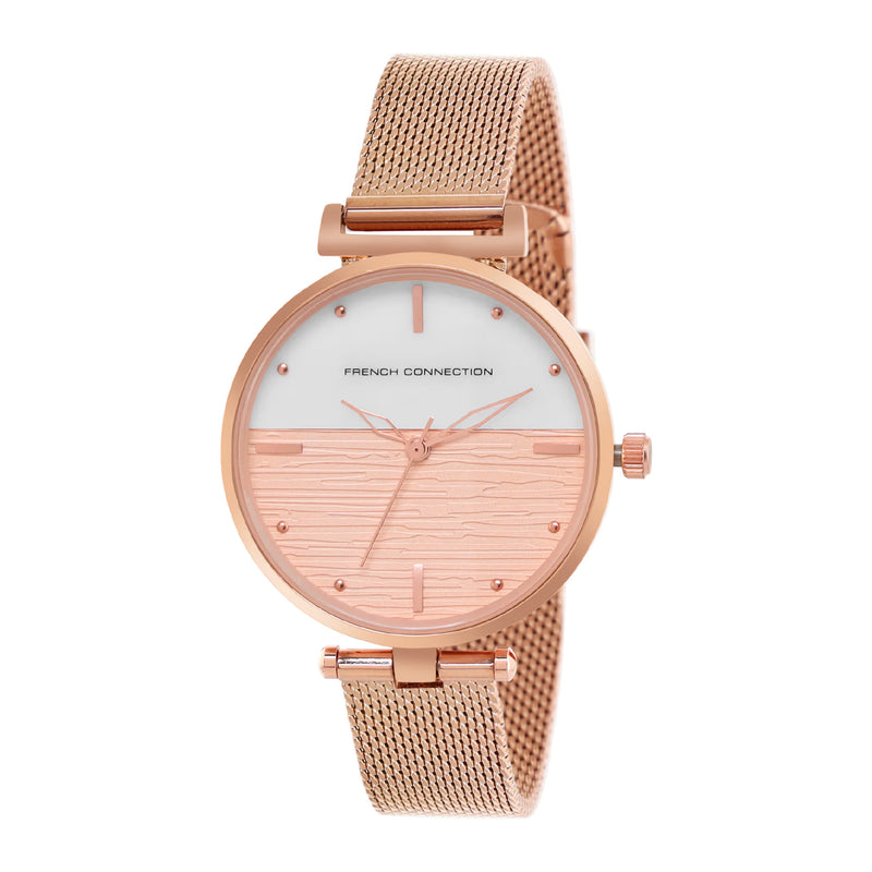 French Connection Analog Rose Gold Stainless Steel Women's Watch FCN00030C