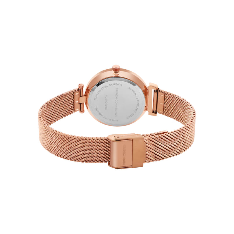 French Connection Analog Rose Gold Stainless Steel Women's Watch FCN00030C