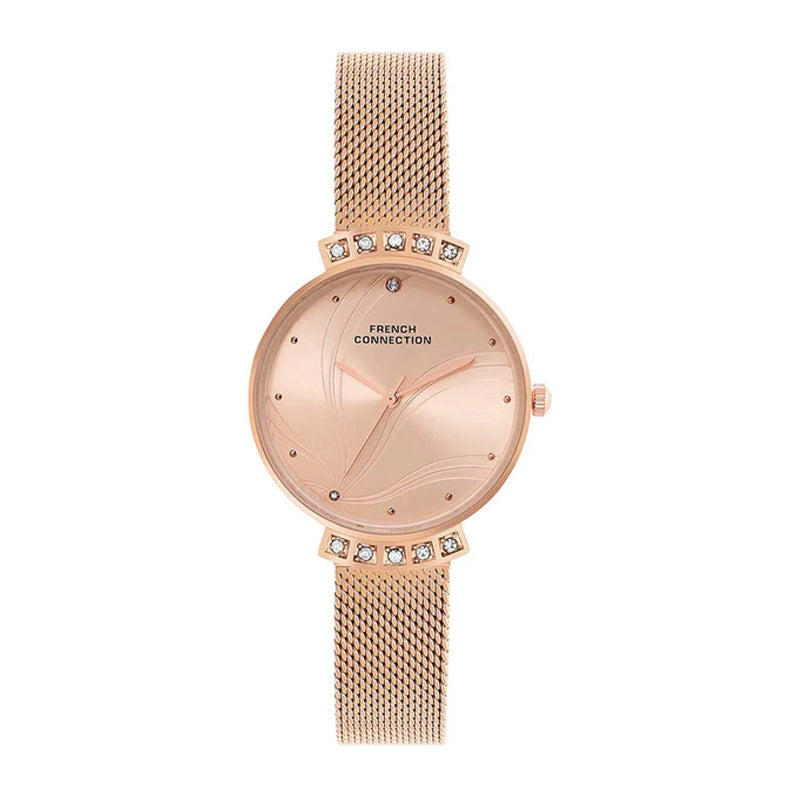 French Connection Analog Rose Gold Stainless Steel Women's Watch FCN00032D