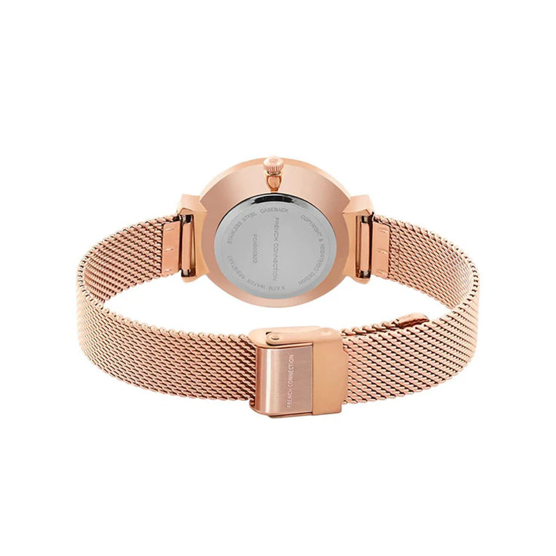 French Connection Analog Rose Gold Stainless Steel Women's Watch FCN00032D