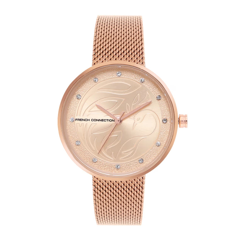 French Connection Analog Rose Gold Stainless Steel Women's Watch FCN00038C