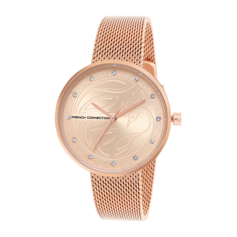 French Connection Analog Rose Gold Stainless Steel Women's Watch FCN00038C