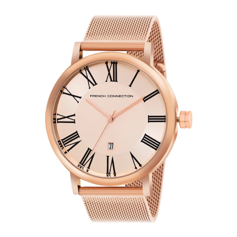 French Connection Men Rose Gold Stainless Steel Straps Analogue Watch FCN00045E