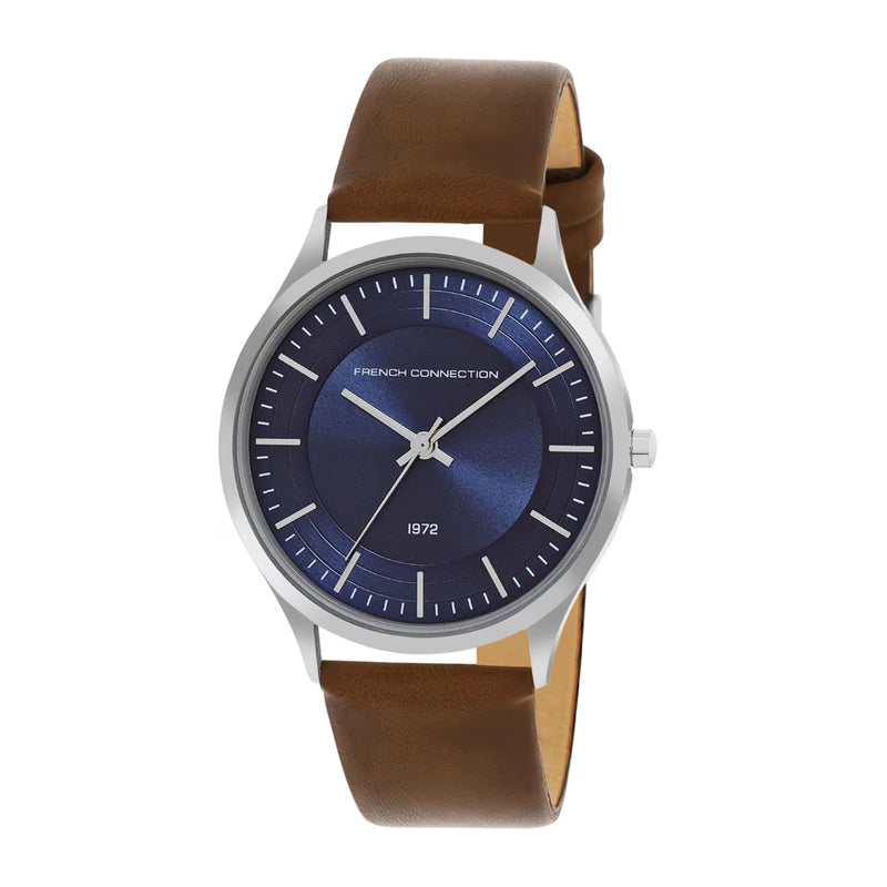 French Connection Men Brown Leather Straps Analogue Watch FCN00047D