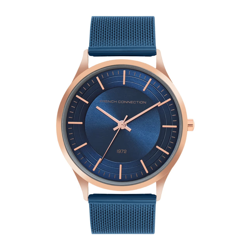 French Connection Men Blue Stainless Steel Straps Analogue Watch FCN00047F