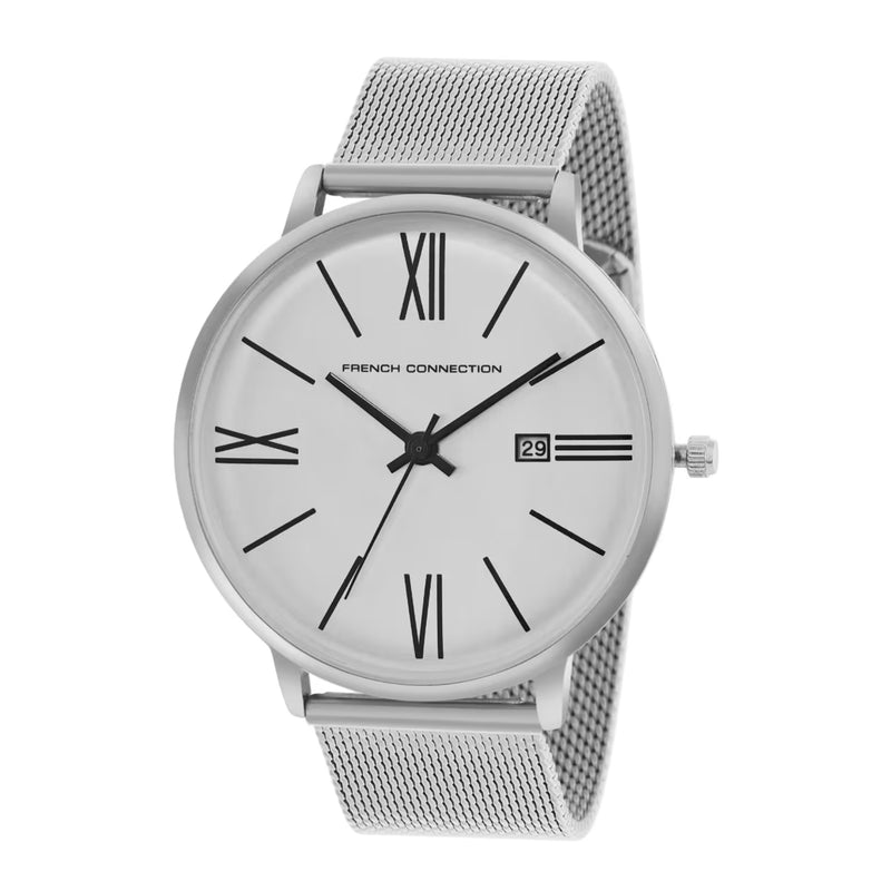 French Connection Men Silver Stainless Steel Straps Analogue Watch FCN00048G