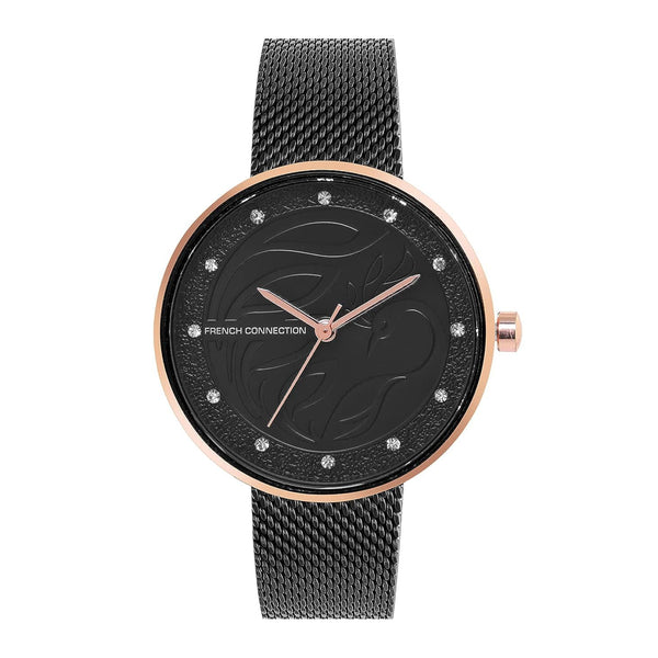 French Connection Women's Analog Black Dial Watch-FCN00038A