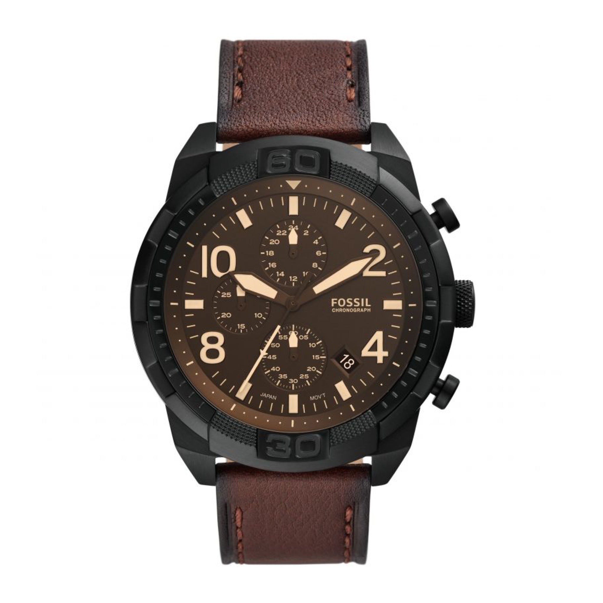FOSSIL FS5875 Bronson Chronograph Dark Brown Eco Leather Watch