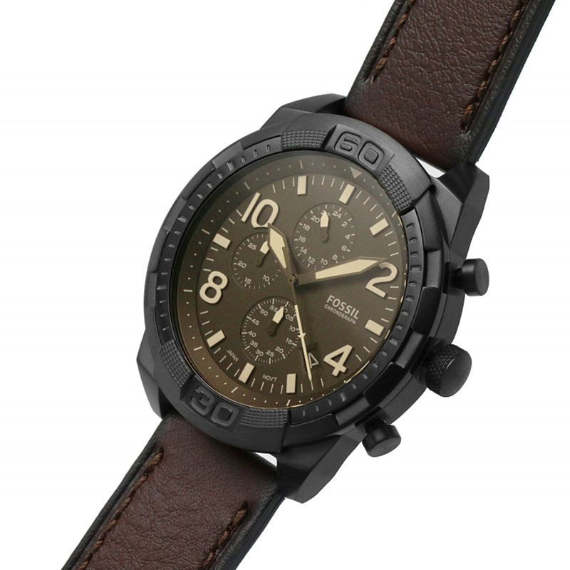 Fossil Bronson Chronograph Dark Brown Eco Leather Watch FS5875