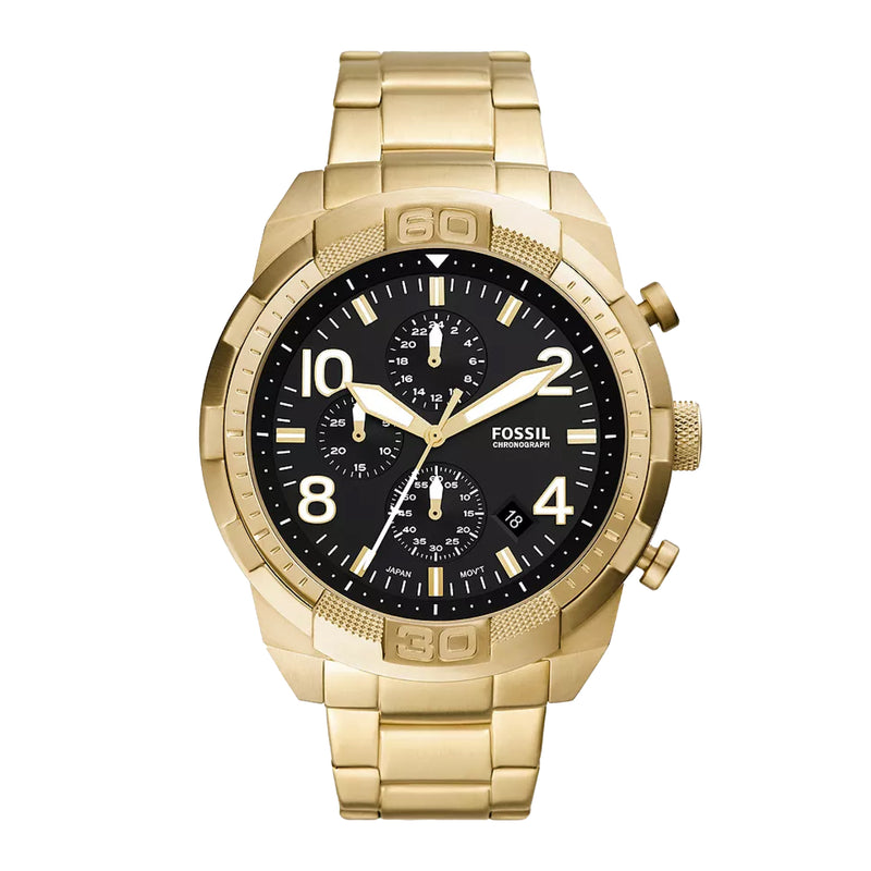 Fossil Men Bronson Chronograph Gold-Tone Stainless Steel Watch FS5877