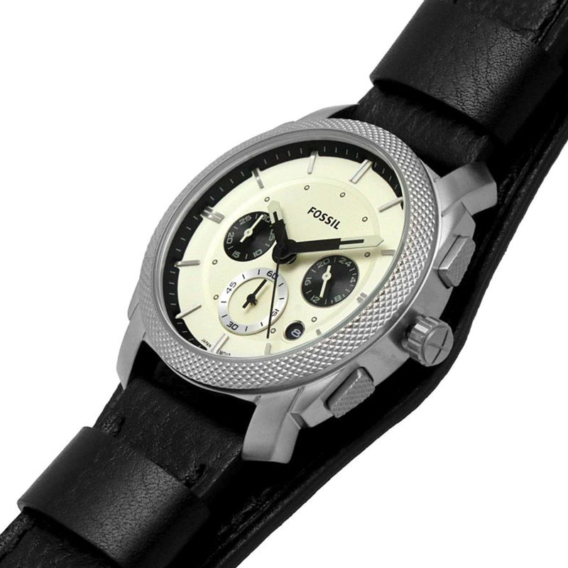 FOSSIL FS5921 Machine Eco Watch Black Chronograph Leather