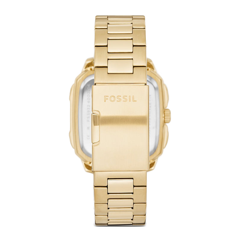 Fossil Men's Inscription Three-Hand Date Gold-Tone Stainless Steel Watch FS5932