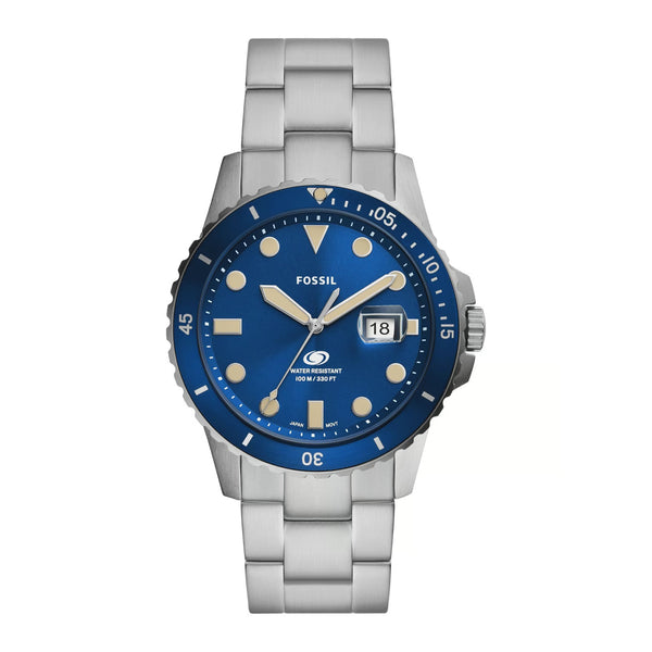 Fossil Men Fossil Blue Three-Hand Date Stainless Steel Watch FS5949
