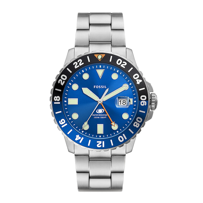 Fossil Men's Fossil Blue GMT Stainless Steel Watch FS5991