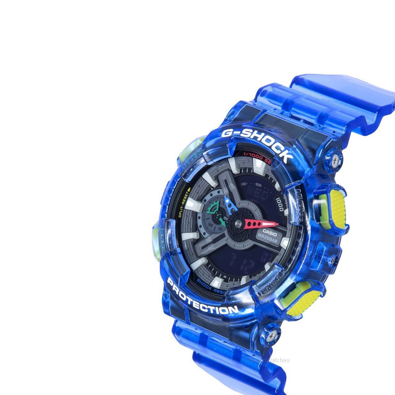 G-Shock Men's Analog Digital Quartz Blue Resin Band Watch GA-110JT-2ADR