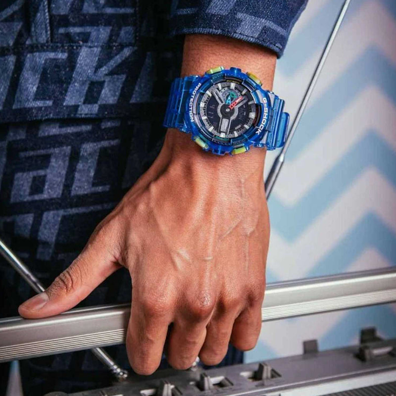 G-Shock Men's Analog Digital Quartz Blue Resin Band Watch GA-110JT-2ADR