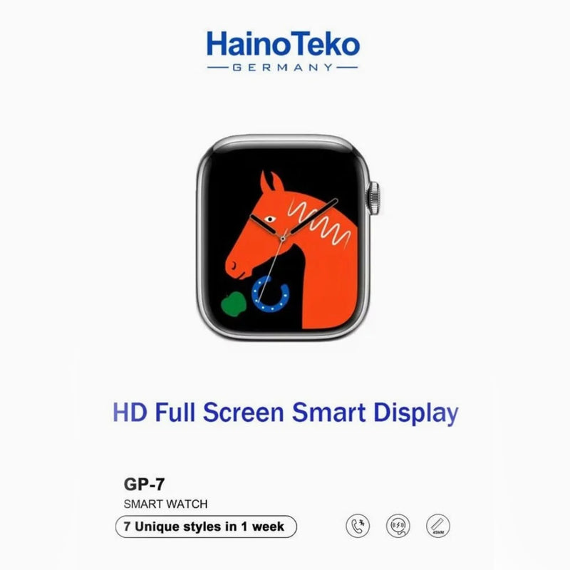Haino Teko Germany GP 7 Smart Watch With Seven Set Strap with Wireless Charger for Men's and women's