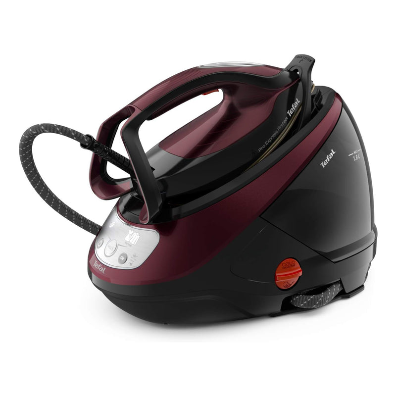 Tefal Pro Express Protect High Pressure Steam Generator Iron, 2600 Watt, Removable Scale Collector, Burgundy & Black GV9230