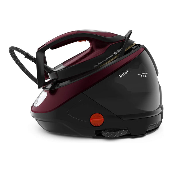 Tefal Pro Express Protect High Pressure Steam Generator Iron, 2600 Watt, Removable Scale Collector, Burgundy & Black GV9230