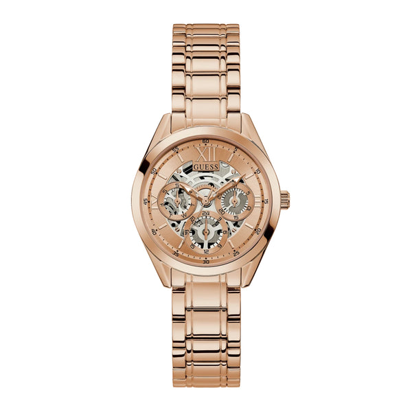 Guess Women’s Rose Gold Tone Case Rose Gold Tone Stainless Steel Watch GW0253L3