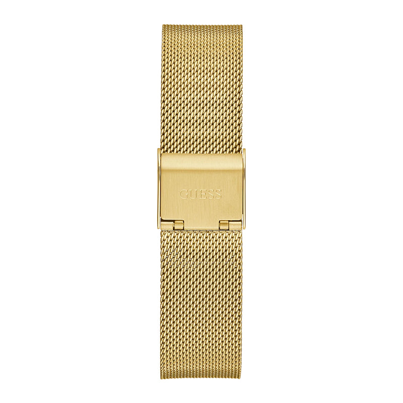 Guess Women’s Gold Tone Case Gold Tone Stainless Steel Mesh Watch GW0477L2