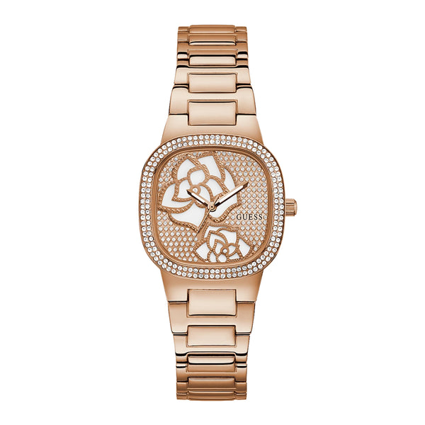 Guess Women’s Rose Gold Tone Case Rose Gold Tone Stainless Steel Watch GW0544L4
