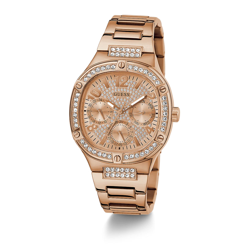 Guess Women's Rose Gold Tone Case Rose Gold Tone Stainless Steel Watch GW0558L3