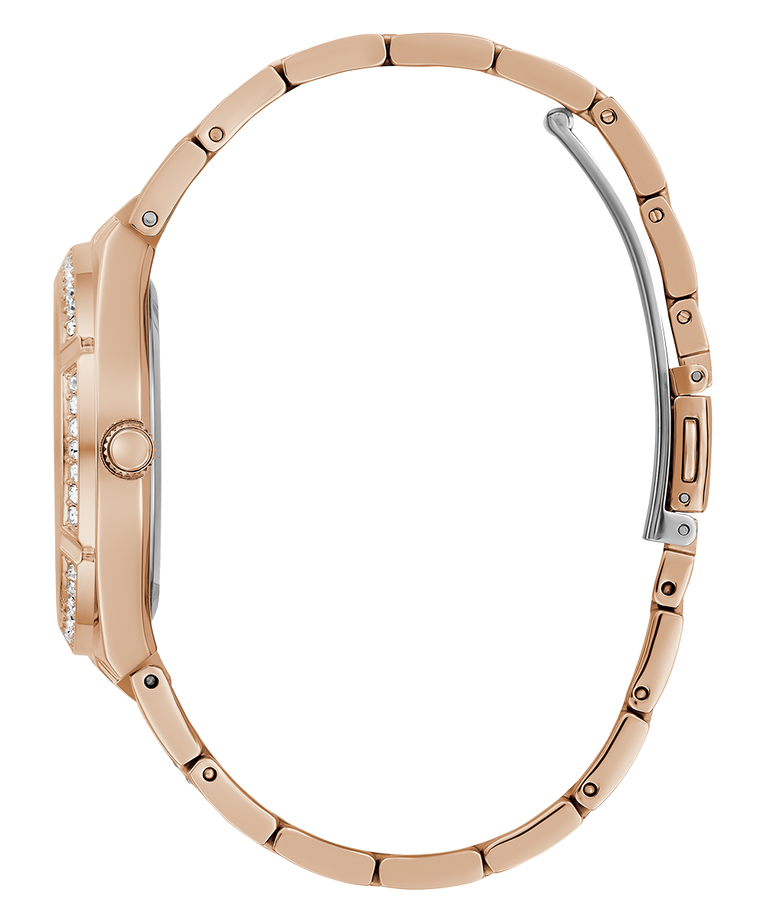 Guess Women Rose Gold Tone Multi-Function Stainless Steel Band Watch GW0604L3