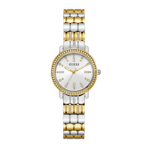 Guess Ladies Two Tone Analog Stainless Steel Band Watch GW0612L2