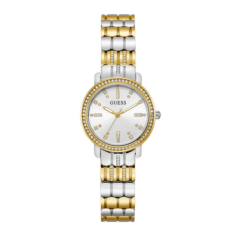 Guess Ladies Two Tone Analog Stainless Steel Band Watch GW0612L2